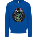 Steampunk Alien Mens Sweatshirt Jumper Royal Blue
