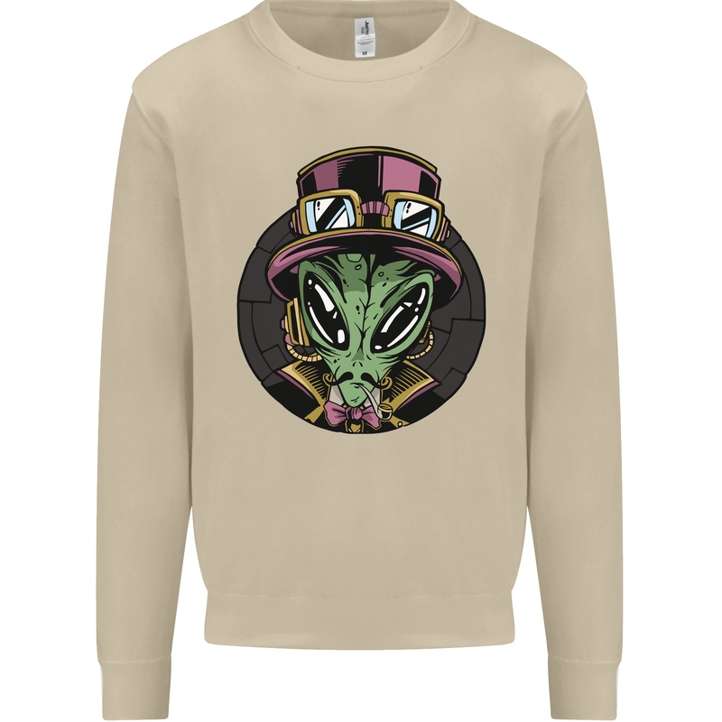 Steampunk Alien Mens Sweatshirt Jumper Sand