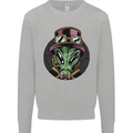 Steampunk Alien Mens Sweatshirt Jumper Sports Grey