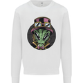 Steampunk Alien Mens Sweatshirt Jumper White