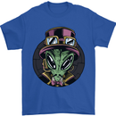 Steampunk Alien Mens T-Shirt Cotton Gildan Royal Blue