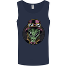 Steampunk Alien Mens Vest Tank Top Navy Blue