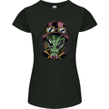Steampunk Alien Womens Petite Cut T-Shirt Black
