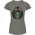 Steampunk Alien Womens Petite Cut T-Shirt Charcoal