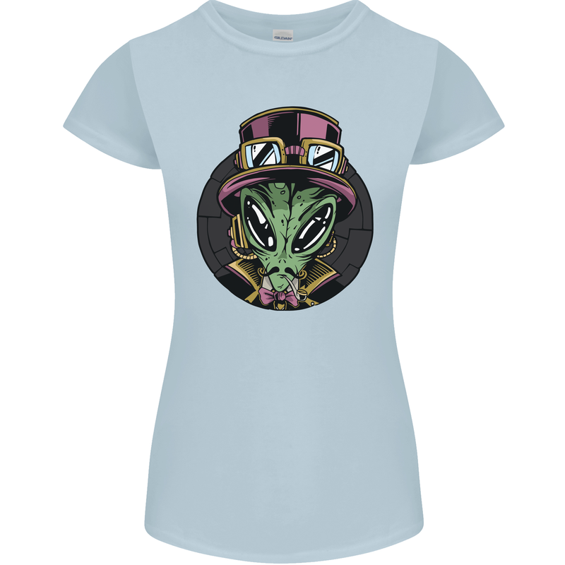 Steampunk Alien Womens Petite Cut T-Shirt Light Blue