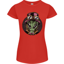 Steampunk Alien Womens Petite Cut T-Shirt Red