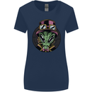 Steampunk Alien Womens Wider Cut T-Shirt Navy Blue