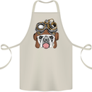 Steampunk Bulldog Cotton Apron 100% Organic Natural