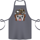 Steampunk Bulldog Cotton Apron 100% Organic Steel
