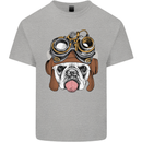 Steampunk Bulldog Kids T-Shirt Childrens Sports Grey
