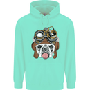 Steampunk Bulldog Mens 80% Cotton Hoodie Peppermint