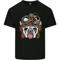 Steampunk Bulldog Mens Cotton T-Shirt Tee Top Black