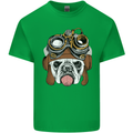 Steampunk Bulldog Mens Cotton T-Shirt Tee Top Irish Green