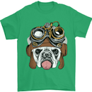 Steampunk Bulldog Mens T-Shirt Cotton Gildan Irish Green
