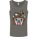 Steampunk Bulldog Mens Vest Tank Top Charcoal