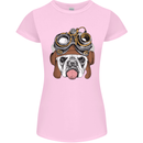 Steampunk Bulldog Womens Petite Cut T-Shirt Light Pink