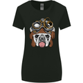 Steampunk Bulldog Womens Wider Cut T-Shirt Black