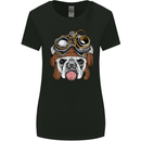 Steampunk Bulldog Womens Wider Cut T-Shirt Black