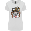 Steampunk Bulldog Womens Wider Cut T-Shirt White