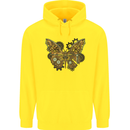 Steampunk Butterfly Butterflies Childrens Kids Hoodie Yellow