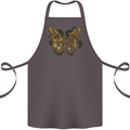 Steampunk Butterfly Butterflies Cotton Apron 100% Organic Dark Grey