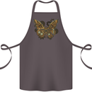 Steampunk Butterfly Butterflies Cotton Apron 100% Organic Dark Grey