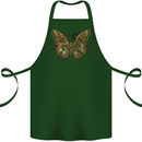 Steampunk Butterfly Butterflies Cotton Apron 100% Organic Forest Green