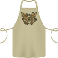 Steampunk Butterfly Butterflies Cotton Apron 100% Organic Khaki