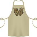 Steampunk Butterfly Butterflies Cotton Apron 100% Organic Khaki