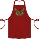 Steampunk Butterfly Butterflies Cotton Apron 100% Organic Maroon
