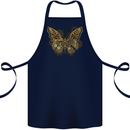 Steampunk Butterfly Butterflies Cotton Apron 100% Organic Navy Blue