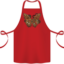 Steampunk Butterfly Butterflies Cotton Apron 100% Organic Red