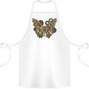 Steampunk Butterfly Butterflies Cotton Apron 100% Organic White