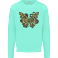 Steampunk Butterfly Butterflies Kids Sweatshirt Jumper Peppermint