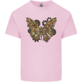 Steampunk Butterfly Butterflies Kids T-Shirt Childrens Light Pink