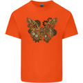 Steampunk Butterfly Butterflies Kids T-Shirt Childrens Orange