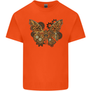 Steampunk Butterfly Butterflies Kids T-Shirt Childrens Orange