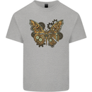 Steampunk Butterfly Butterflies Kids T-Shirt Childrens Sports Grey
