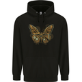 Steampunk Butterfly Butterflies Mens 80% Cotton Hoodie Black