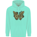 Steampunk Butterfly Butterflies Mens 80% Cotton Hoodie Peppermint