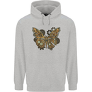 Steampunk Butterfly Butterflies Mens 80% Cotton Hoodie Sports Grey