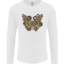 Steampunk Butterfly Butterflies Mens Long Sleeve T-Shirt White