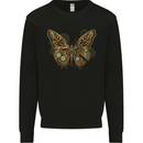 Steampunk Butterfly Butterflies Mens Sweatshirt Jumper Black