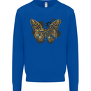 Steampunk Butterfly Butterflies Mens Sweatshirt Jumper Royal Blue