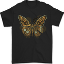 Steampunk Butterfly Butterflies Mens T-Shirt 100% Cotton Black