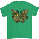 Steampunk Butterfly Butterflies Mens T-Shirt 100% Cotton Irish Green
