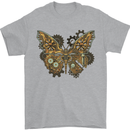 Steampunk Butterfly Butterflies Mens T-Shirt 100% Cotton Sports Grey