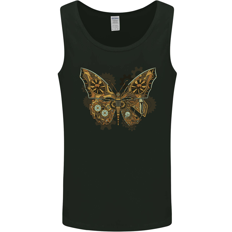 Steampunk Butterfly Butterflies Mens Vest Tank Top Black