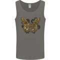Steampunk Butterfly Butterflies Mens Vest Tank Top Charcoal