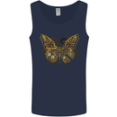 Steampunk Butterfly Butterflies Mens Vest Tank Top Navy Blue